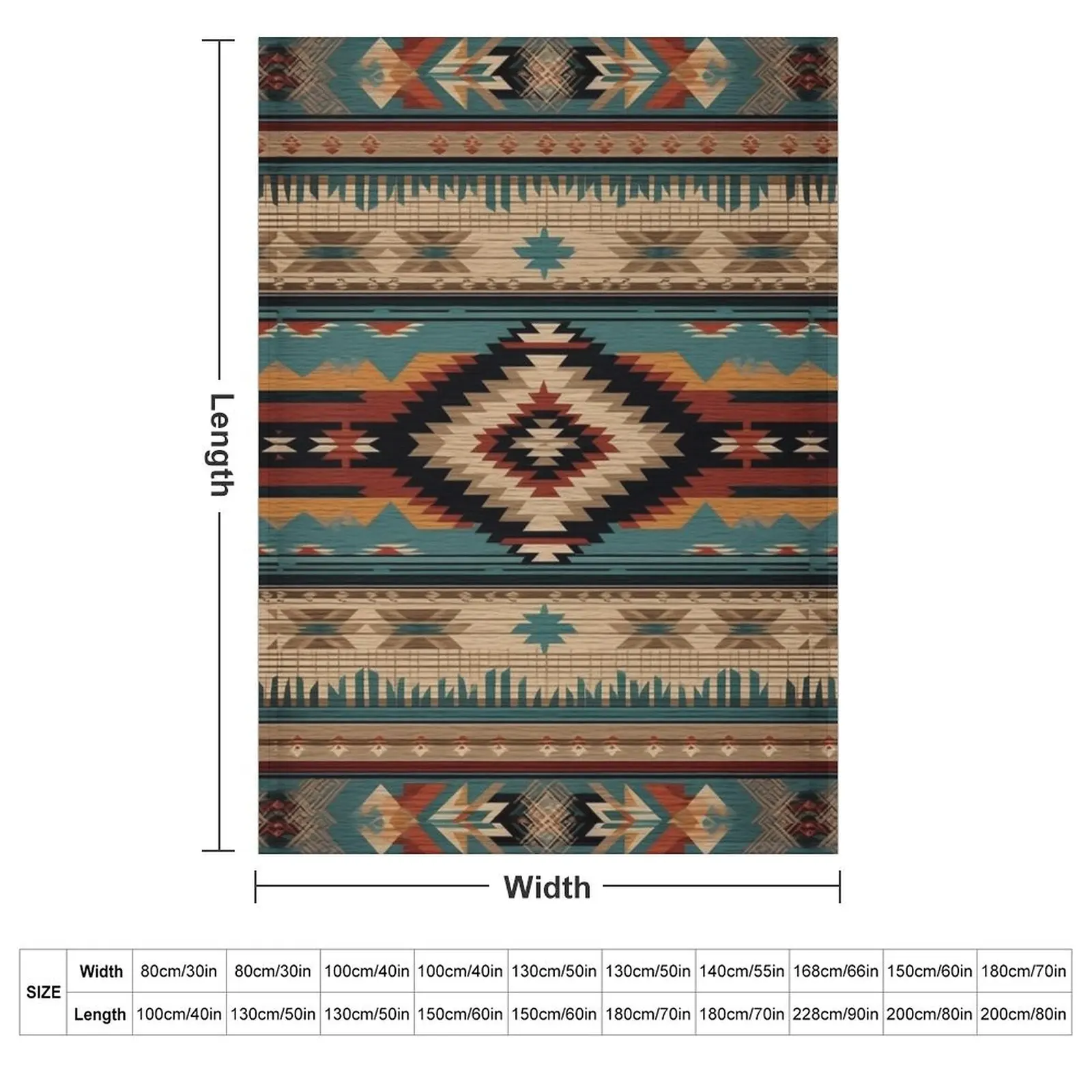 Navajo Inspired Pattern Throw Blanket Sofas Cute Plaid heavy to sleep Blankets