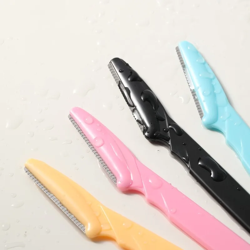 

Оптовый набор для коррекции бровей 50/100 шт., многофункциональные бритвы для лица, безопасные лезвия для удаления волос, триммер для бровей