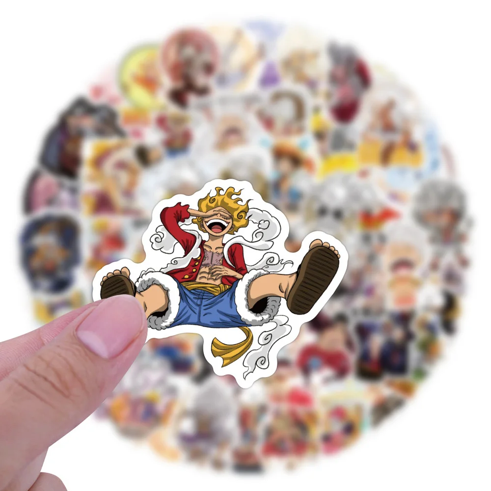 10/30/50/110pcs Gear 5 ONE PIECE Luffy Anime Stickers Cool Cartoon Kids Sticker DIY Stationery Laptop Phone Decal Sticker Packs