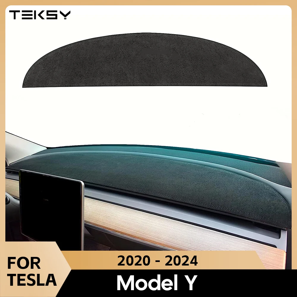 Copertura cruscotto anti-uv per Tesla Model Y 2024 2023 2022 accessori Console centrale tappetino protettivo parasole