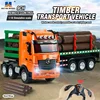 Huina-rcリモートコントロールトラック、合金車、木の輸送機、軽い音、エンジニアの車、クリスマスプレゼント、1313、1312、1、18、9ch 2