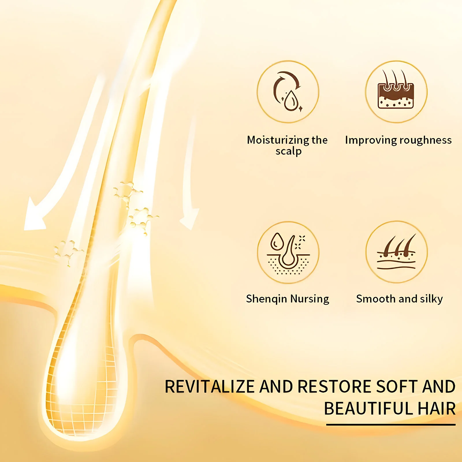 Moroccan Argan Oil Shampoo, Containing Natural Aloe Vera Moisturizing Formula, Suitable for Both Men and Women, Rich in Foam, Refreshing and Non-Greasy, Nourishes Hair, Makes It Shiny and Smooth view 5