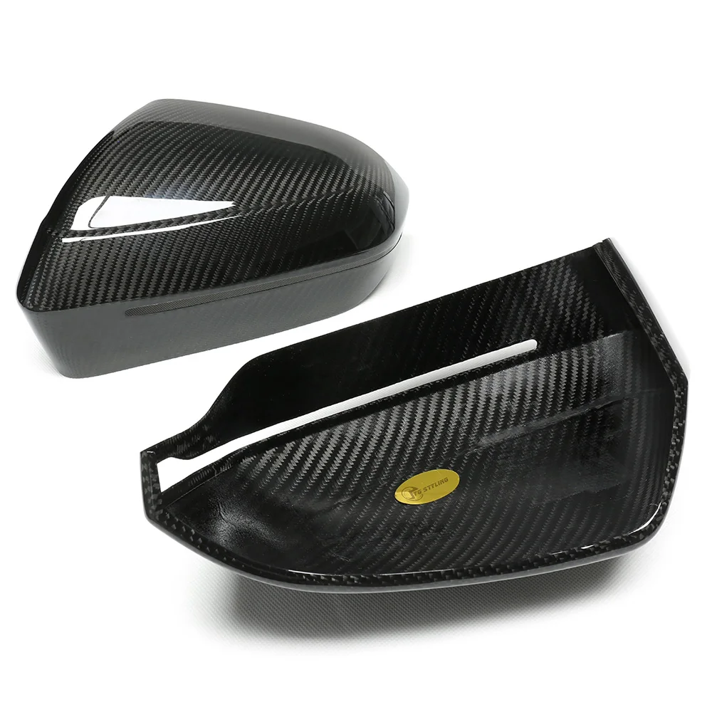 G60 G70 For BMW G60 530i New i5 5 7 Series 740 760Li Dry Carbon Fiber Mirror Covers Caps Add on Sticker 2024+ Only fit LHD