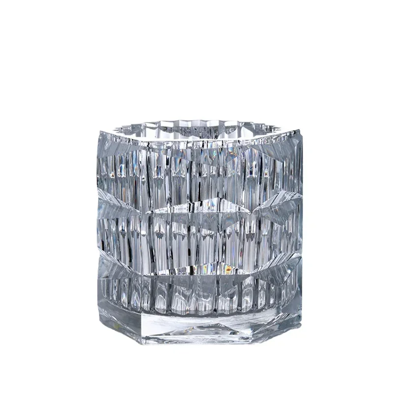 Crystal diamond silver ornament, medieval style high value desktop makeup brush storage bucket pen holder
