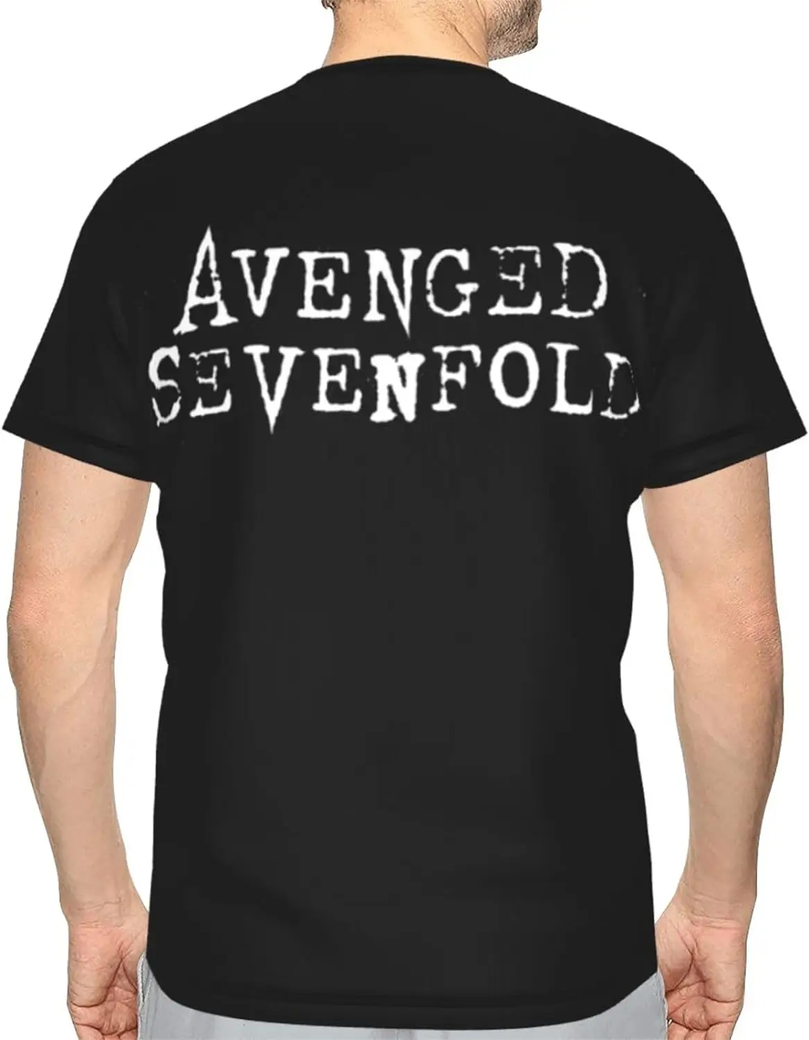 Avenged Music Sevenfold Shirt Men's Personalised Graphic Short Sleeve Tshirt Fashion Breathable Crewneck Tees Black