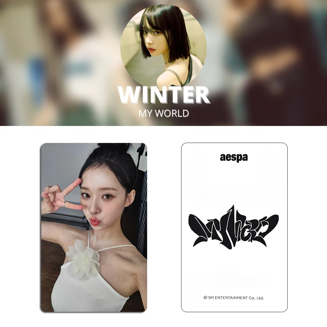 Incandescenza ragazza coreana gruppo nuovo speciale MY World K4 Bonus KARINA GISELLE WINTER NINGNING periferiche piccole carte