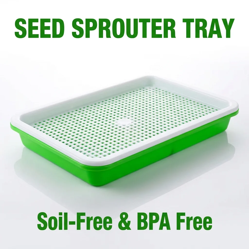Hydroponic Seedling Trays for Bean Sprouts And Soil-Less Vegetable Cultivation Home Germination Pots for Sprouting Greens