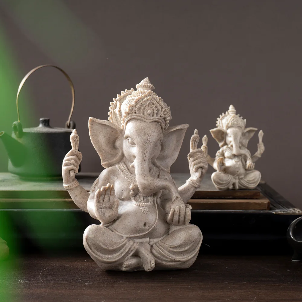 جنوب شرق آسيا غانيشا زخرفة التايلاندية نمط زن الهندي الفيل الله سطح المكتب الحرفية الديكور ديكورات المنزل ديكور المنزل #2