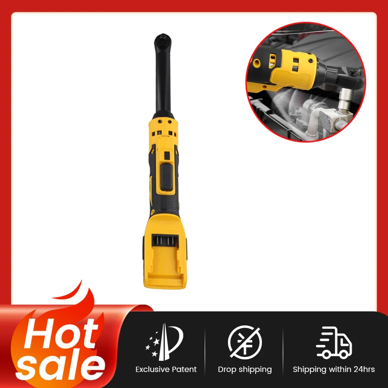 

Extended Electric Ratchet Wrench Cordless Driver 3/8Inch Impact Removal Screw Nut Power Tools For Dewalt 18V 20V Battery
