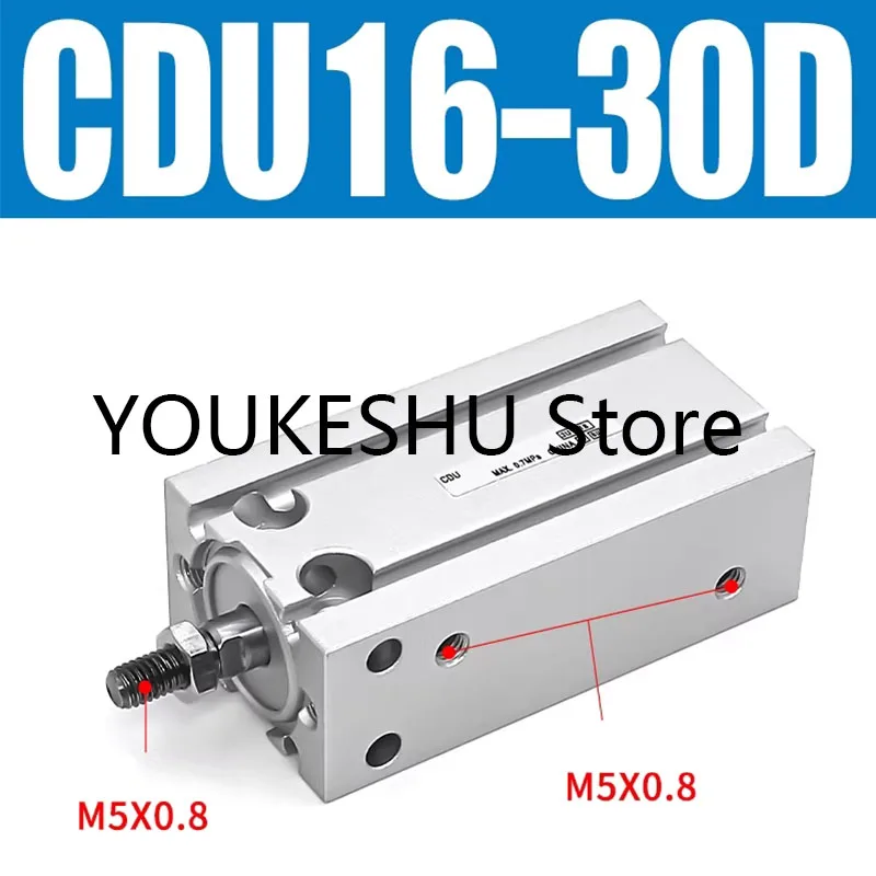 Brand New Original Free-Mount Mini Pneumatic Cylinder CDU16-30D
