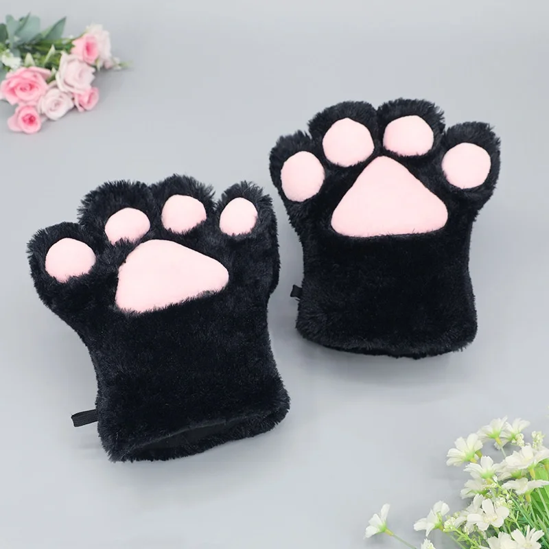 Fursuit Kigurumi Animal Cat Furry Paws Tail Accessories Gloves Plush Kig Cosplay Costume Nail Tiger Claws For Halloween Party