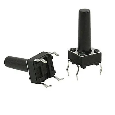 

100pcs Momentary Tact Tactile Push Button Switch 4 Pin DIP Through Hole 6x6x14mm