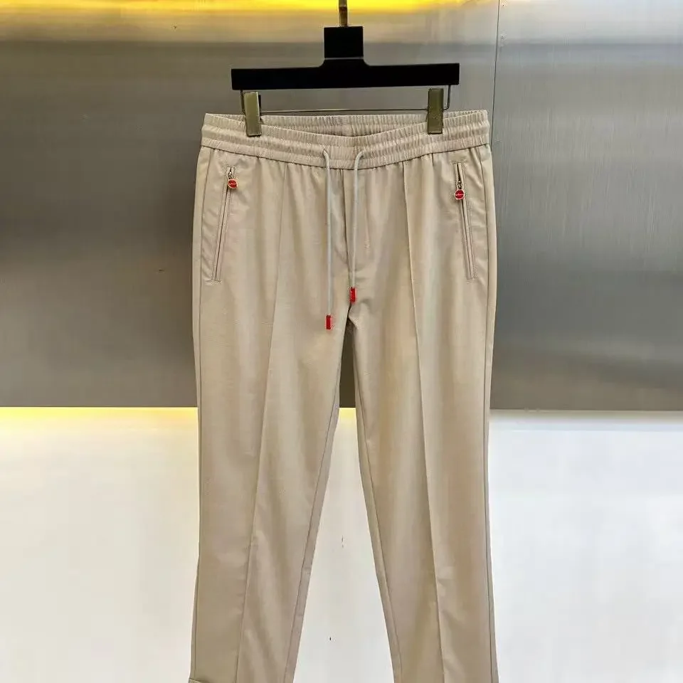 

Kiton летние мужские повседневные брюки дышащие простые прямые брюки на шнурке