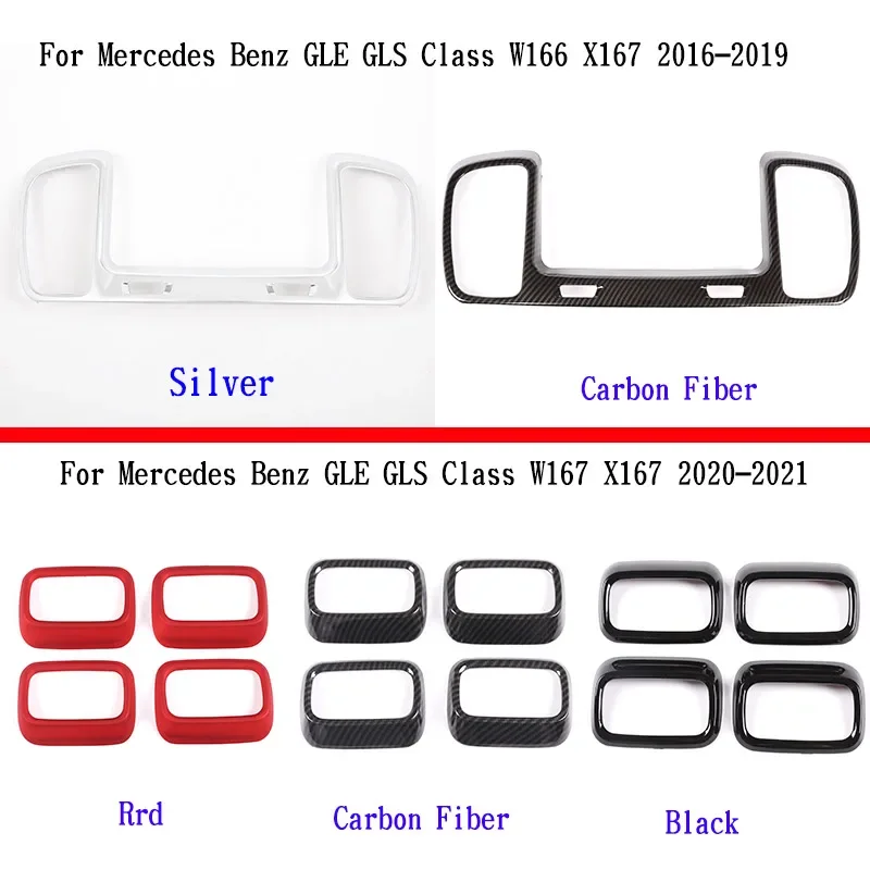 For Mercedes Benz GLS GLE W166 W167 X166 X167 16-21Car Central Control Air Outlet Decorative Frame Trim Stickers Car Accessories