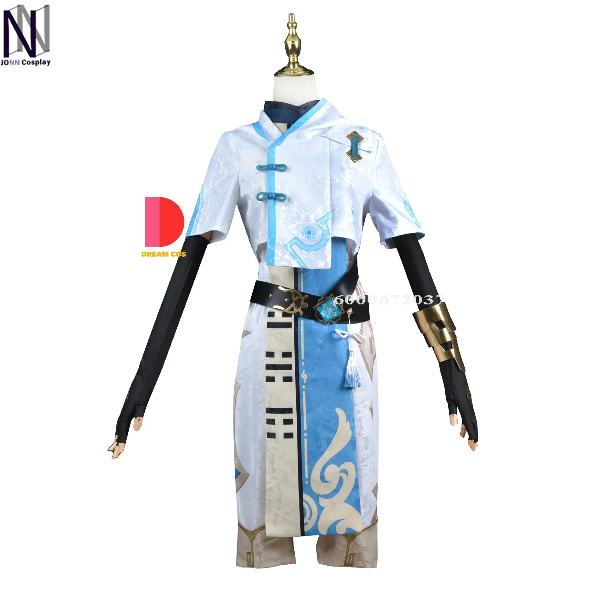 Genshin Impact Chong Yun Cosplay Costume Full Suit Uniform Wig Anime Halloween Outfit for Men Game ChongYun Role Play Accessory