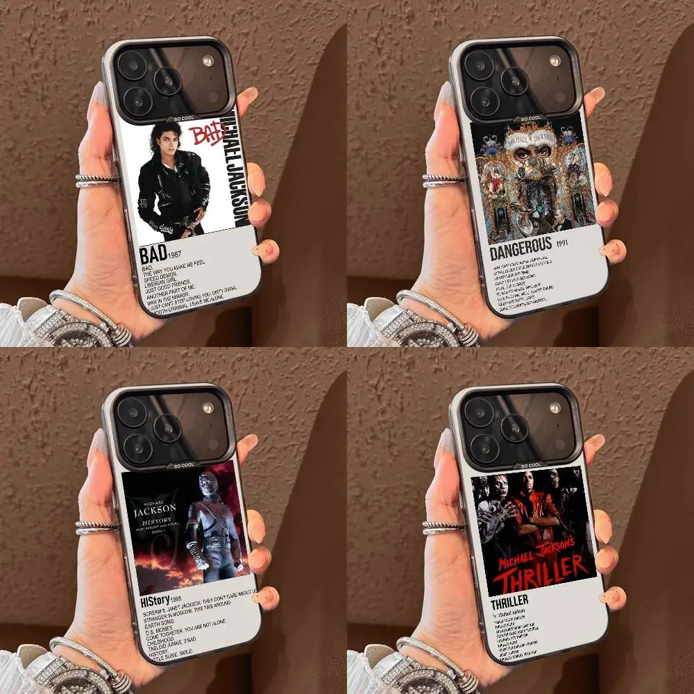 

M-Michael J-Jackson Thriller Dangerous Phone Case For iPhone 17,16,15,14,13,12,11,Pro,Max,Plus,E,Air,Mini Black Tpu Cover