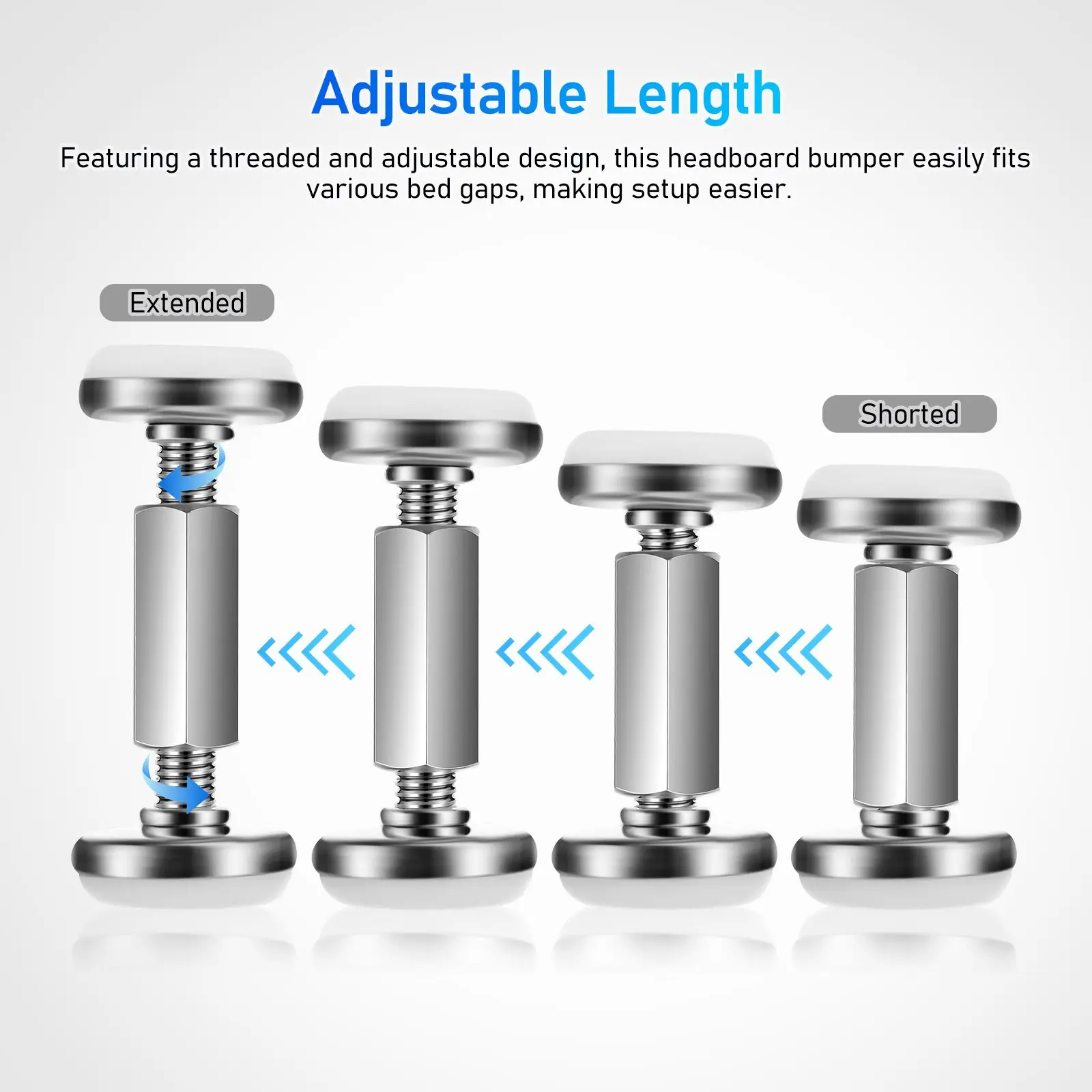 

4 Pcs Furniture Bedside Anti-shaking Device Frame Shake Cover Collision Stop Stoppers Adjustable Anti-shake Furniture for Wall