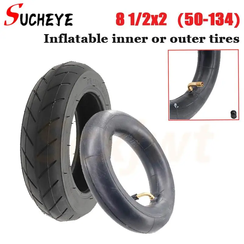 8 1/2 X 2 (50-134) Inflatable Tire Inner Tube 8.5x2 for Light Series Scooters Rubber Tires Baby Strollers Bicycle Accessories