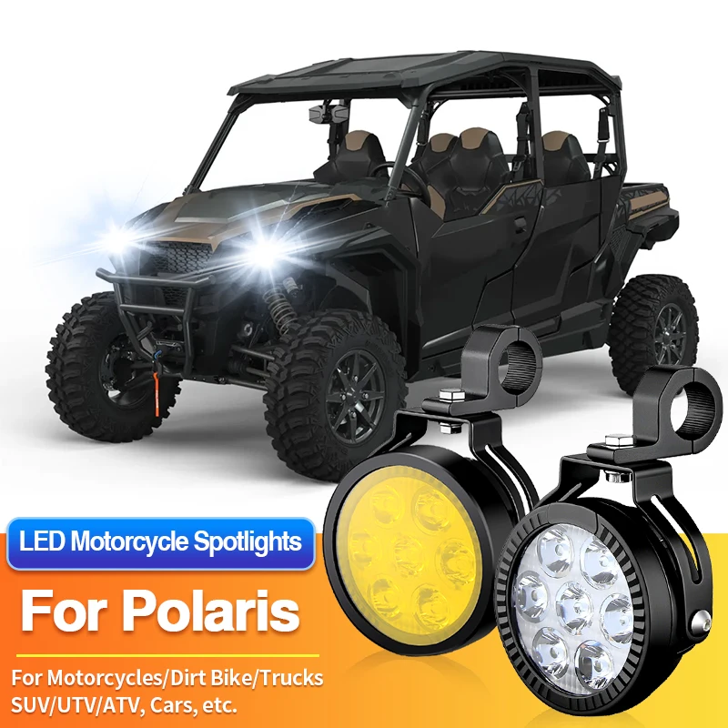1 Set Universal Motorcycles Headlight LED Fog Light Spotlights ATV Car for Polaris Indy 120 550 600 650 850/Indy EVO/ProStar S4