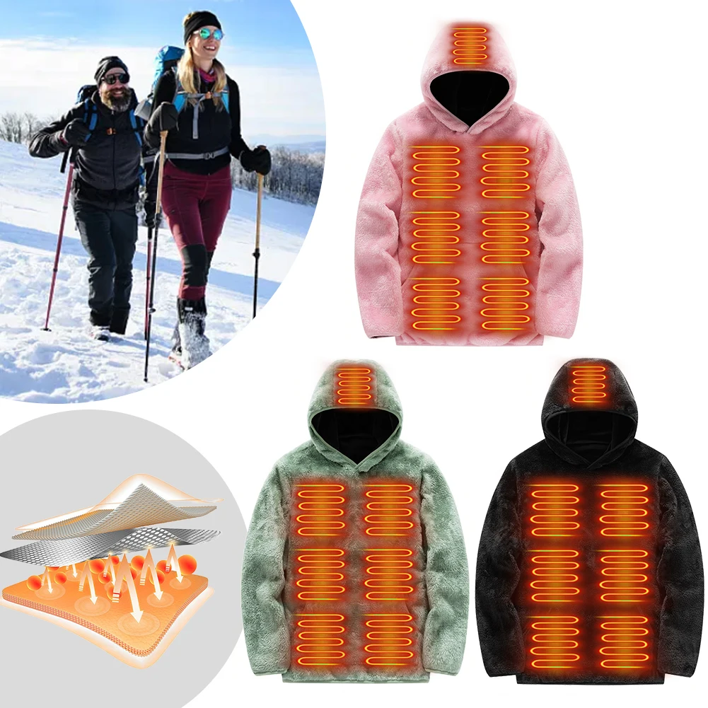 

Термокуртки с зарядкой через USB, 3-ступенчатая температура, умное пальто с подогревом, теплые куртки с подогревом, быстрый нагрев, моющиеся для зимы