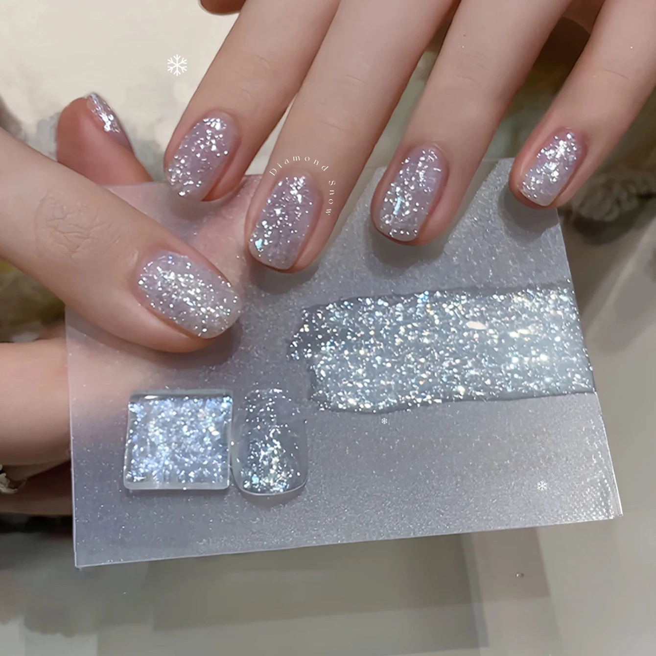 1pcs WS Popular Snow Velvet Gel Nail Polish Flash Whitening Winter Atmosphere Versatile Sparkling Christmas Glitter Nail Art