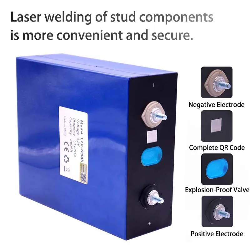 LiitoKala 3.2V 280Ah lifepo4 battery 280K DIY 12V 24V Rechargeable battery pack for Electric car RV Solar Energy storage system