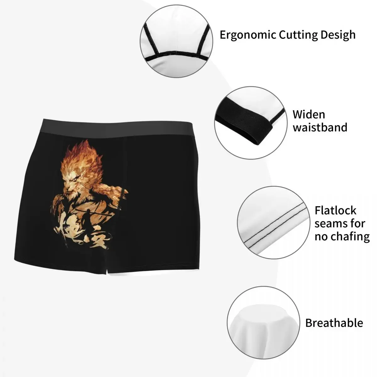 Custom Monkey King Wukong Myth Boxer Shorts For Homme 3D Print Video Game Lover Gaming Underwear Panties Briefs Soft Underpants image 5
