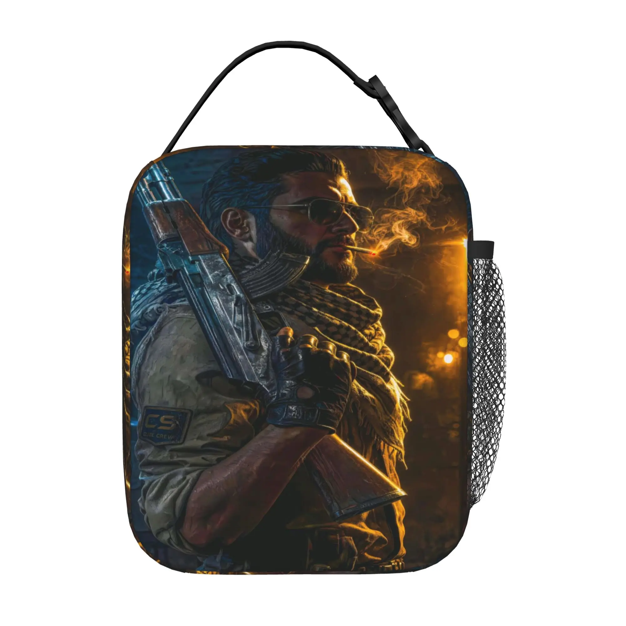 Lunch Box Bag CS2 Armed Soldier Gaming Character Art Washable Harajuku Design Personalised Lightweight Lunch Bag