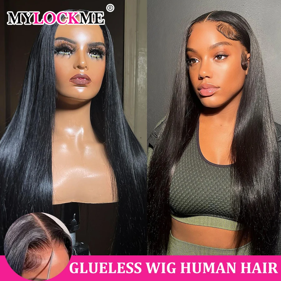 Glueless Wig Human Hair 6X4 5X5 Pre Cut Lace Closure Human Hair Wigs Ready To Wear Straight Lace Wig Brazilian Human Hair