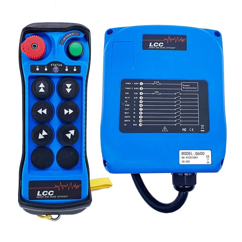 Q600 6 Buttons Single Speed Wireless Industrial Crane Radio Remote Control