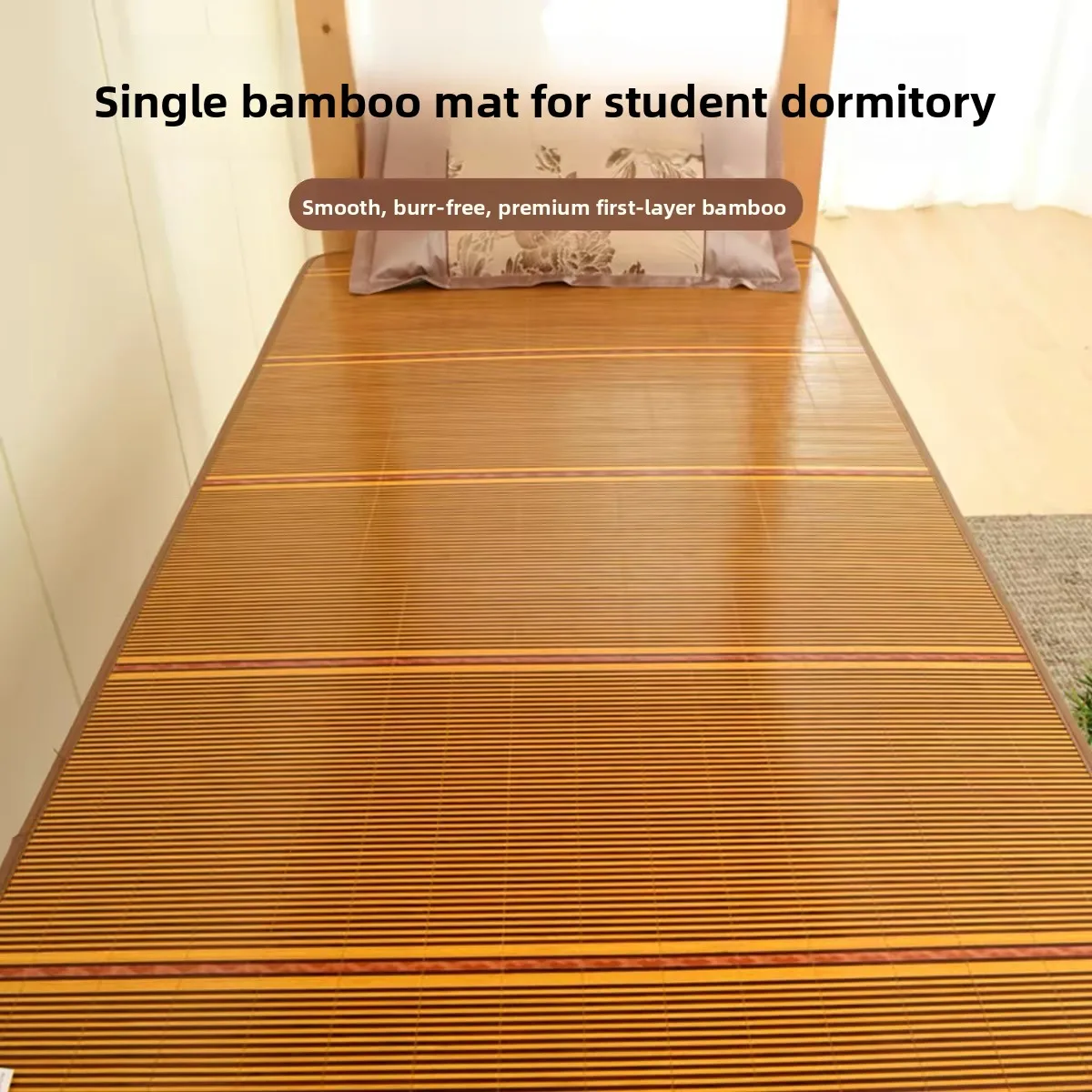 double-sided-foldable-bamboo-cooling-mat-ice-silk-student-dormitory-single-person-grass-mat-summer-use-winter-use-mat