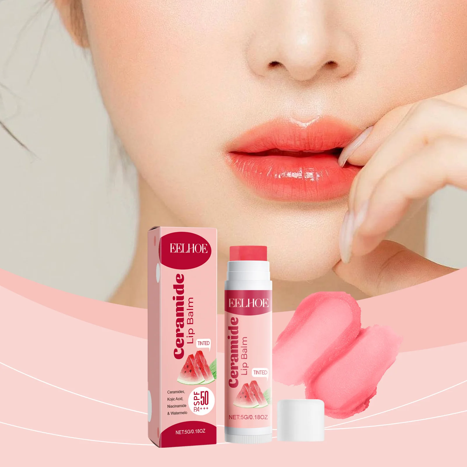 Watermelon Lip Balm Brightening Darkness Lips Plumper Dryness Moisturizing Lighten Lip Melanin Remover Tinted Gloss Beauty Care