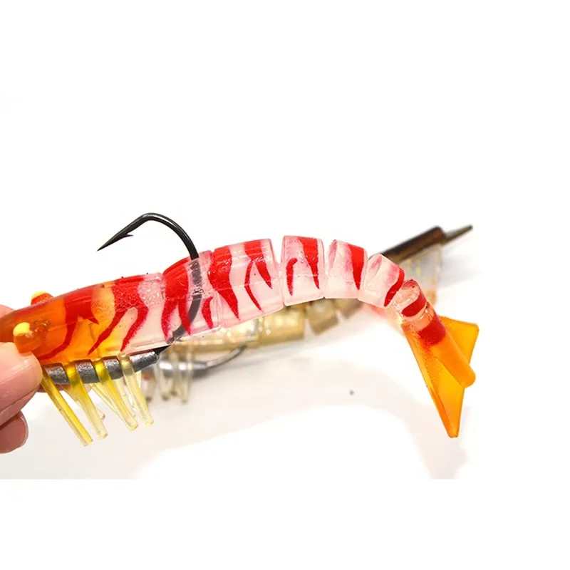 TAKEDO LIVE SHRIMP LV01A 90MM 8G 120MM 17G Garnelen Köder TPR Künstliche Köder Weicher Köder angeln Garnelen Köder Meer Bass Köder – Detail 1