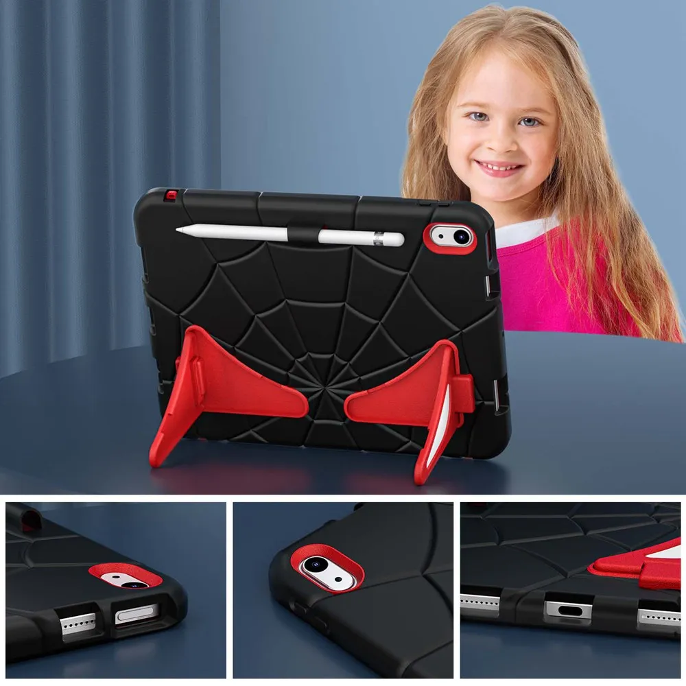 For iPad 10th Gen 10.9 inch 2022 Case A2696 A2757 A2777 Kids Tablet cover Silicone +PC case for Apple iPad 10 Generation spider