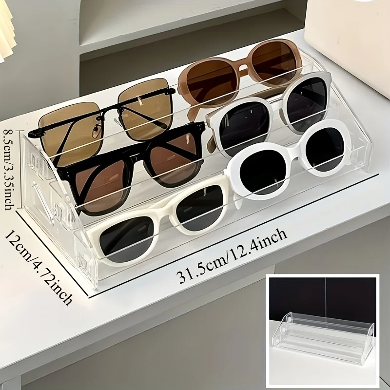 Sunglasses Organizer - Clear Eyeglasses Display - Eyeglasses Storage - Essential Oils Holder- Nail Polish Organizer(3 Layer)