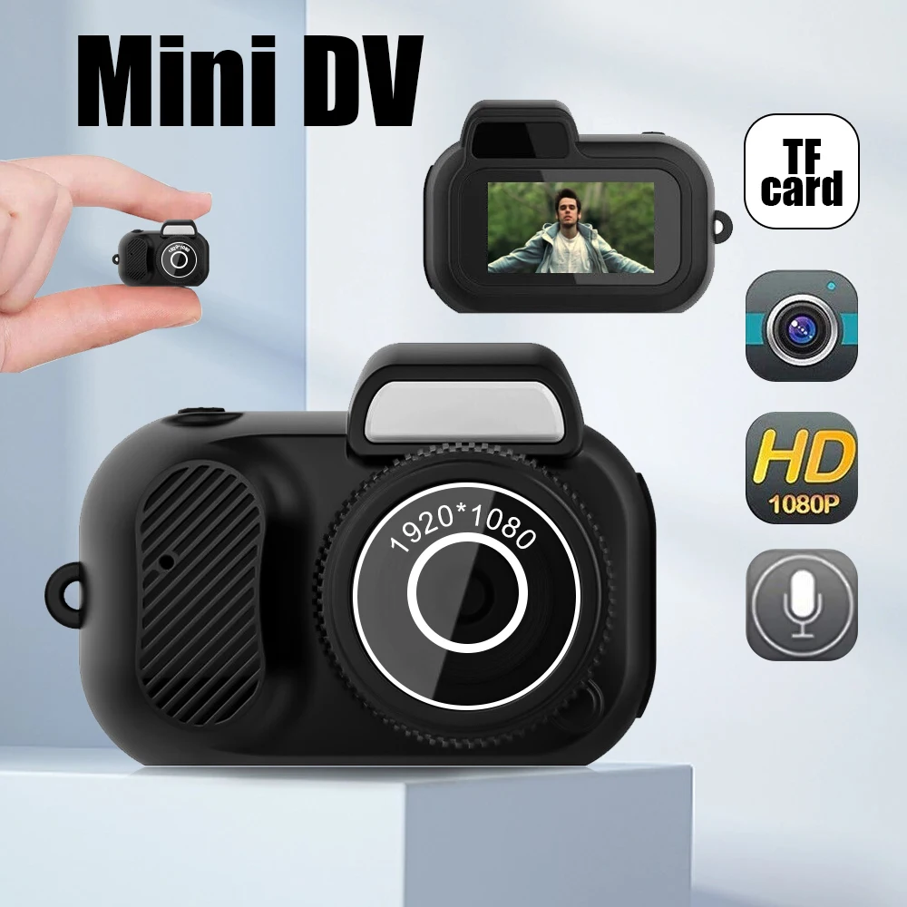 Mini Camera With Screen Indoor Home Outdoor Sport HD 1080p Portable Vintage Very Very Small Mini Camera Support TF Card 