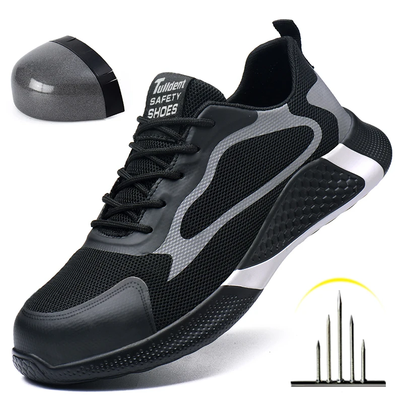 Safety Shoes, anti Smash and anti Stab Work Shoes, Steel Toe Shoes, lightweight and Fashionable Protective Boots