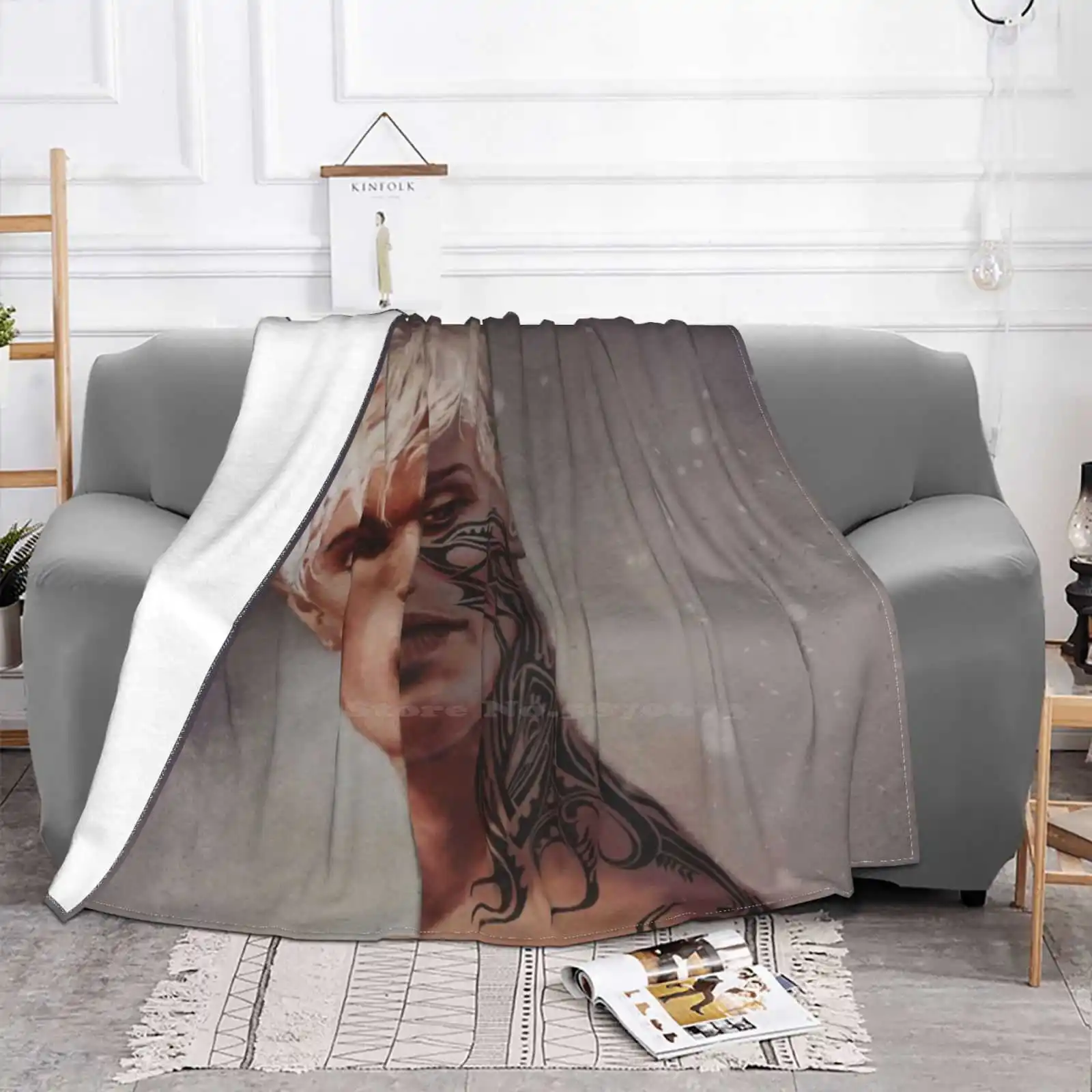 Rowan Throne Of Glass Blanket Soft Warm Travel Portable Blanket Throne Of Glass Rowan Whitethorn Portrait Fan Art Sarah J Maas