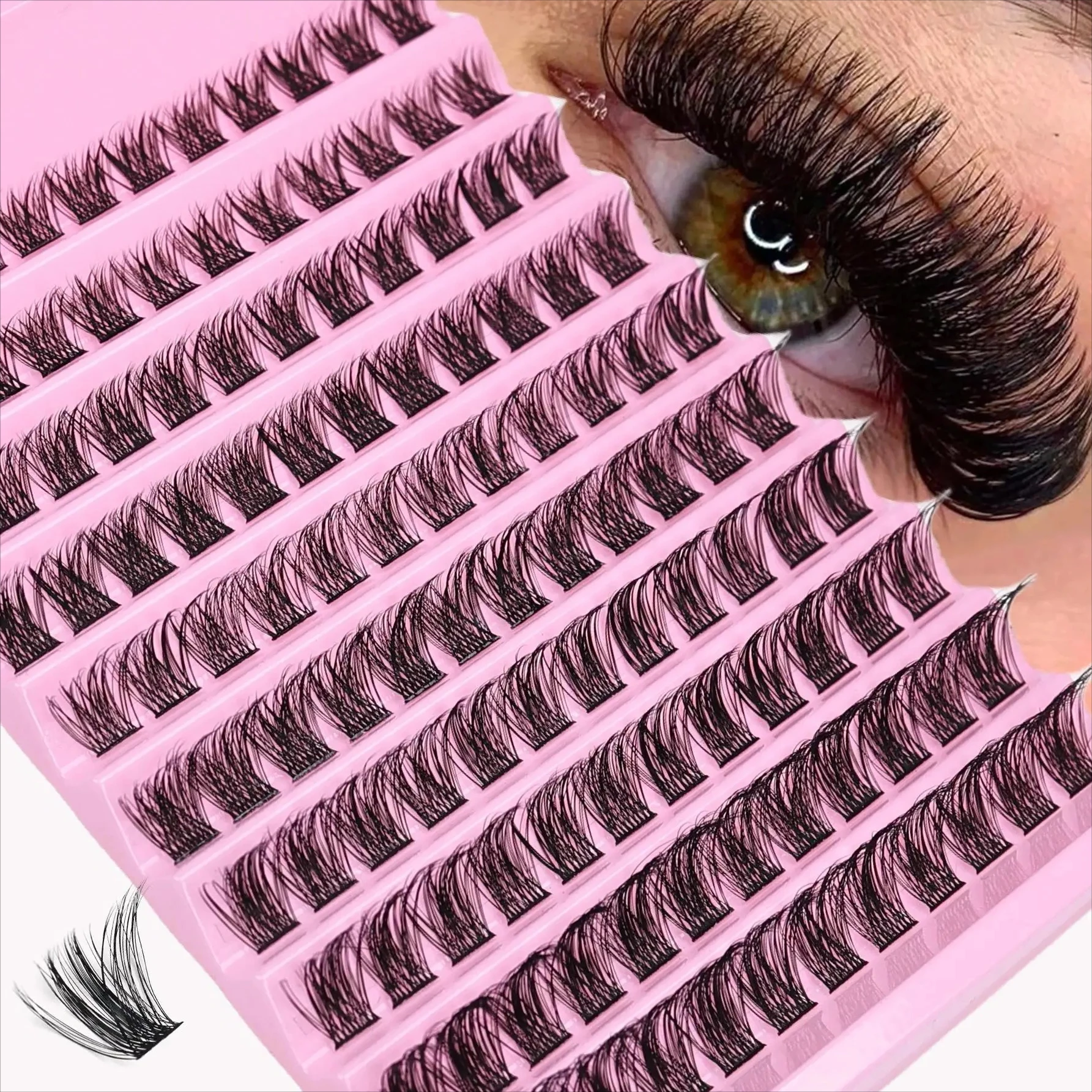 Eyelash Extension Home Service - ขนตาปลอมแบบกลุ่ม D Curl ขนตาเส้นต่อเส้น ฟู หนา