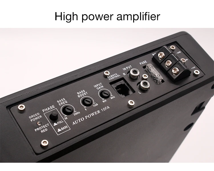6*8 inch Slim Car Audio Active Subwoofer with Tweeter for 24V Or 12V  Built-in Bluetooth RMS Power 200W (Switchable Pure Bass)