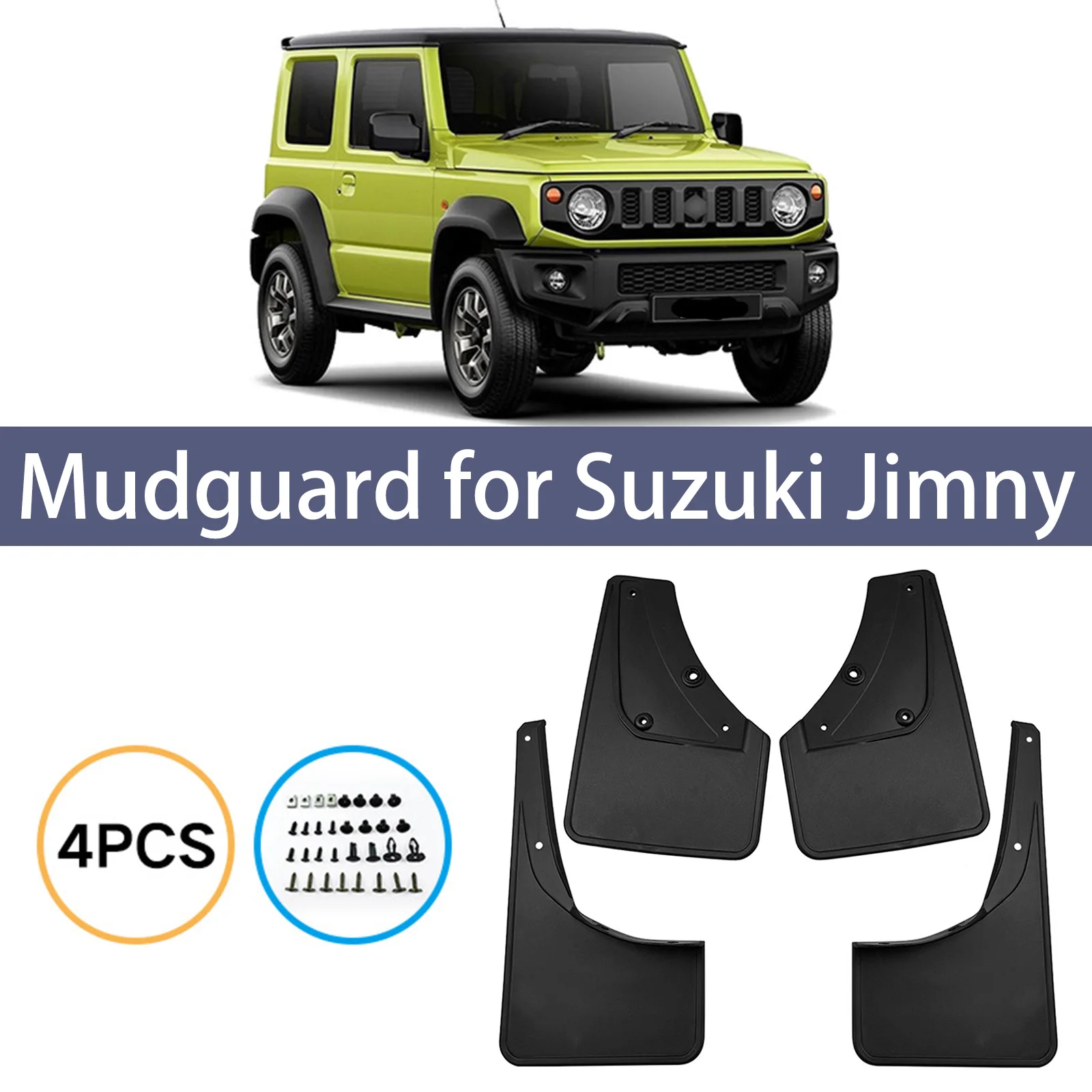 

Car Mud Flaps for Suzuki Jimny 2019-2023 Mudguard Splash Guards Fender Front Rear Mudflaps Exterior Accessories