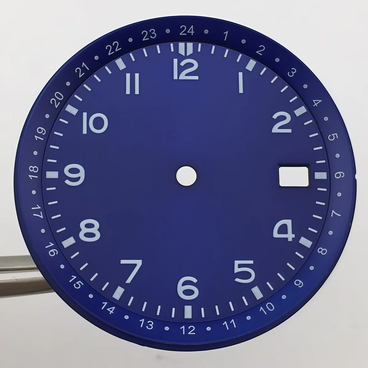 33.5mm Pilot Watch Dial, Arabic Numerals, 24-Hour Scale, Date Window at 3 O'clock, Watch Parts Compatible with NH35 Movement