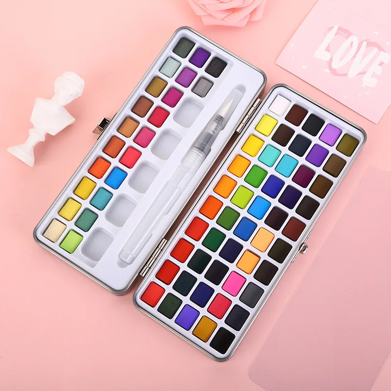 Professional Watercolor Set with Glitter 4