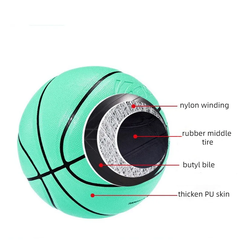 Size7 Thicken PU Basketball Cement Floor Wear-resistant Street Ball Adults Indoor Outdoor High Rebound Training Match Basketball