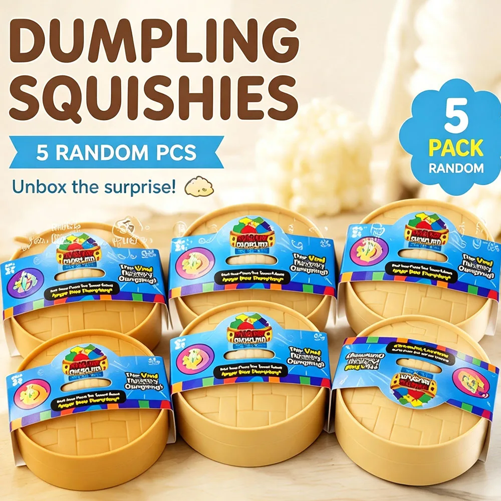 Realistic Fake Food Prank Gag Gift 5Pcs Surprise Blind Box Colorful Steamed Bun Dim Sum Tactile Squeeze Prop Trendy Desk Decor view 2