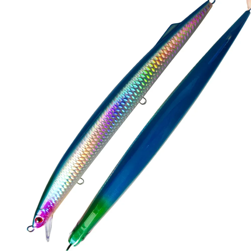 190mm 36g Minnow-Angelköder zum Schleppangeln, sinkend, Tiefe 0,6-1m, Hartköder, Weitwurf-Jerkbait für Wolfsbarsch und Thunfisch im Meerwasser – Detail 8