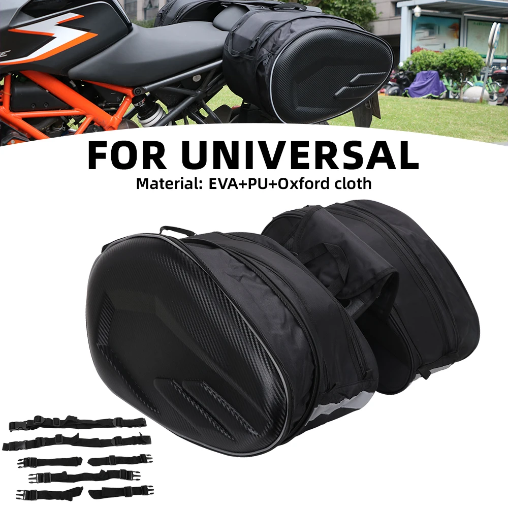 

Motorcycles Bag Rear Seat Side Bag Waterproof Large Capacity 2 Pcs Pannier Saddle Side Bags Universal For Street Electric Bike