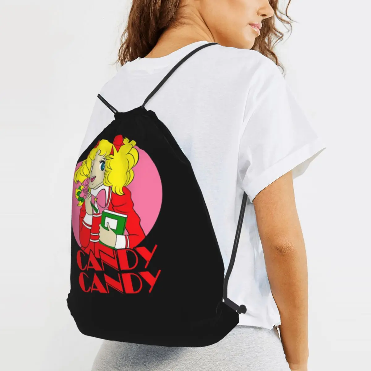 Candy Candy Anime Japan Essential Backpacks Multi-function Drawstring Bags Sports Bag Book Bags for Travel Students