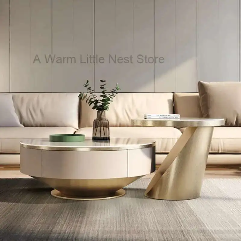 

Round Nordic Coffee Table Aesthetic Cheap Standing Unique Living Room Coffee Table Simple Clear Meubles Entrance Hall Furniture