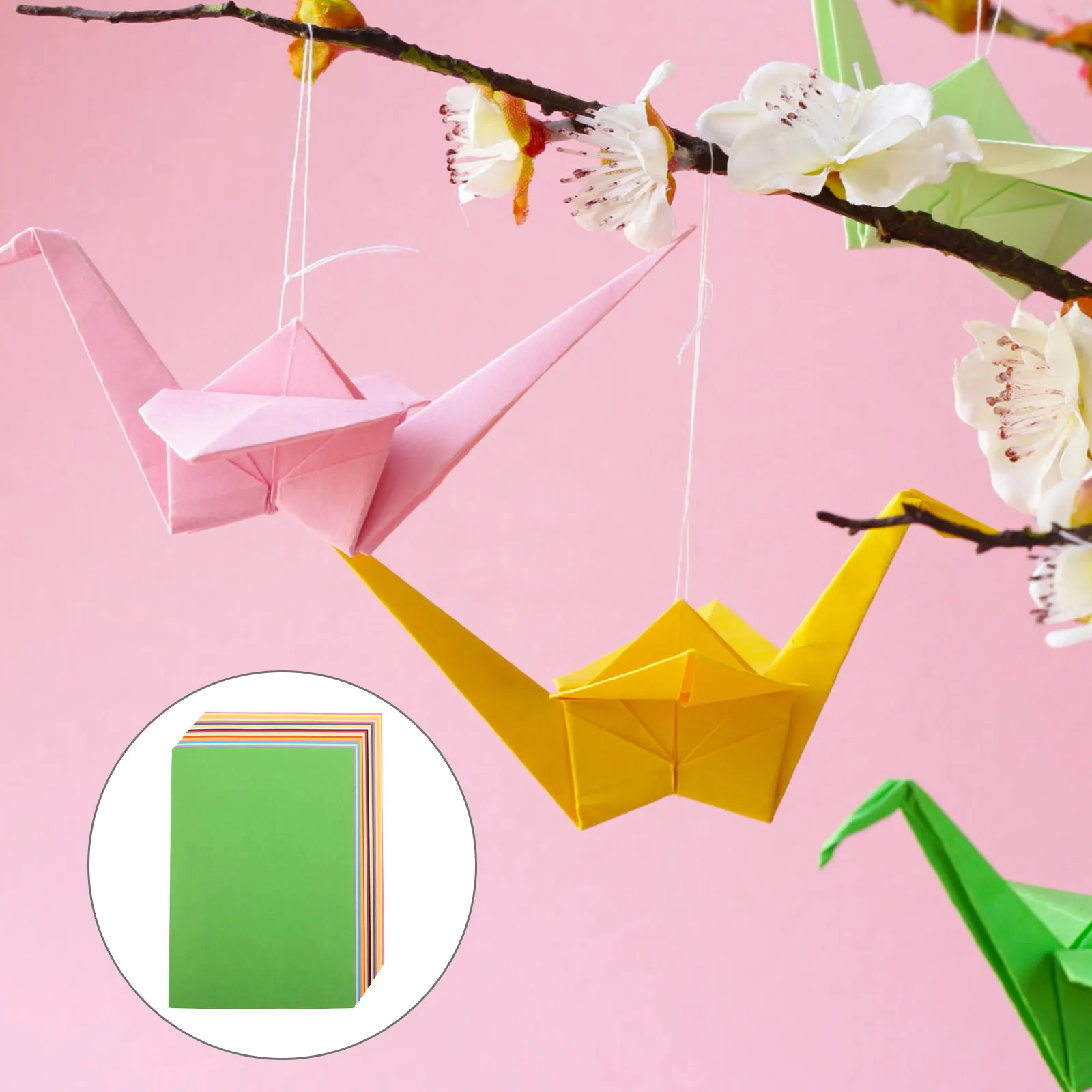 Papel de Origami colorido A4, 100 Uds., papel artesanal para proyectos de bricolaje, grullas de Origami plegables para adultos, estrellas, vacaciones hechas a mano